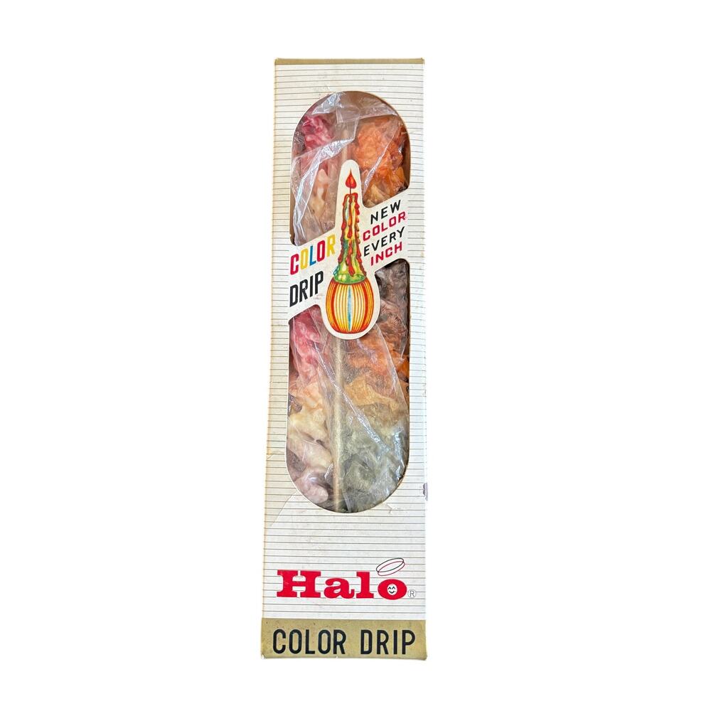 Vintage Halo Color Drip Candles New Color Every Inch NOS Original Box